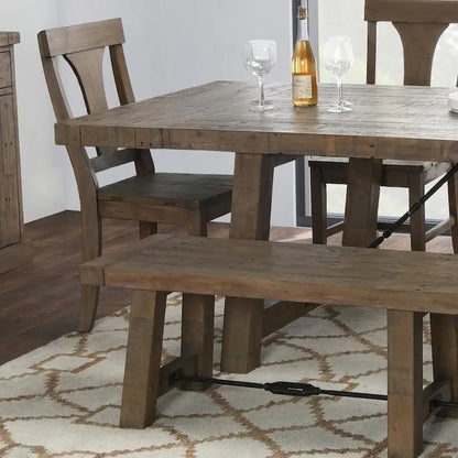 Solid Wood Carbon Loft Pallero Reclaimed Pine 82-inch Extension Dining Table - image 4