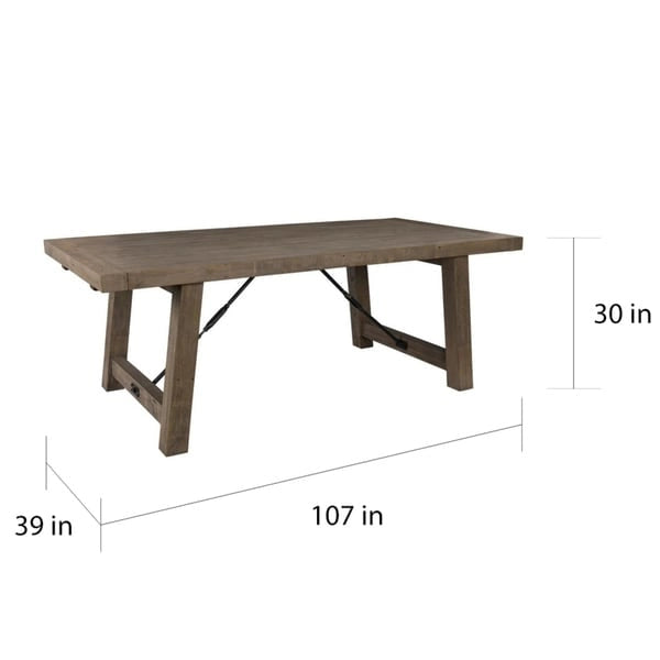 Solid Wood Carbon Loft Pallero Reclaimed Pine 82-inch Extension Dining Table - image 9