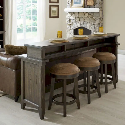 Wood Paradise Valley Saddle Brown 4 Piece Console Table Set - image 1