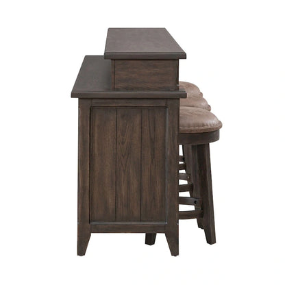 Wood Paradise Valley Saddle Brown 4 Piece Console Table Set - image 4