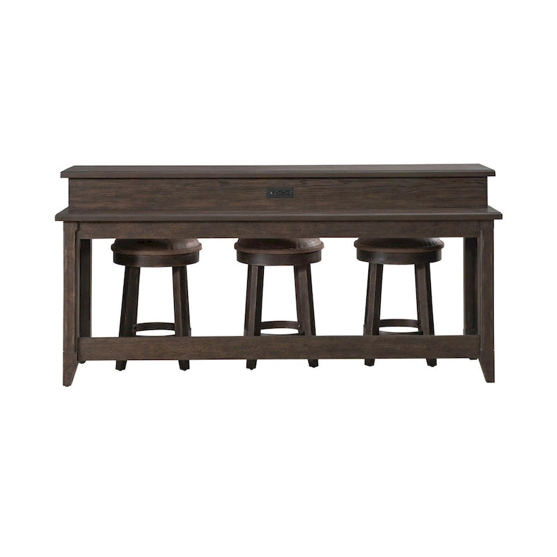 Wood Paradise Valley Saddle Brown 4 Piece Console Table Set - image 5