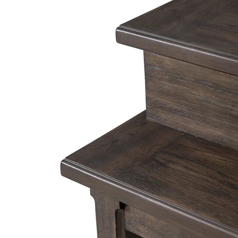 Wood Paradise Valley Saddle Brown 4 Piece Console Table Set - image 9