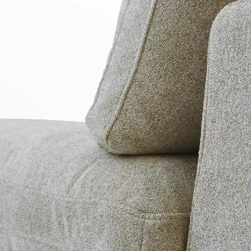 Solid Wood 160.6 Modern Linen Sectional Sofa4-seater Modar Couch with Storage Ottoman for Living Room. - image 30