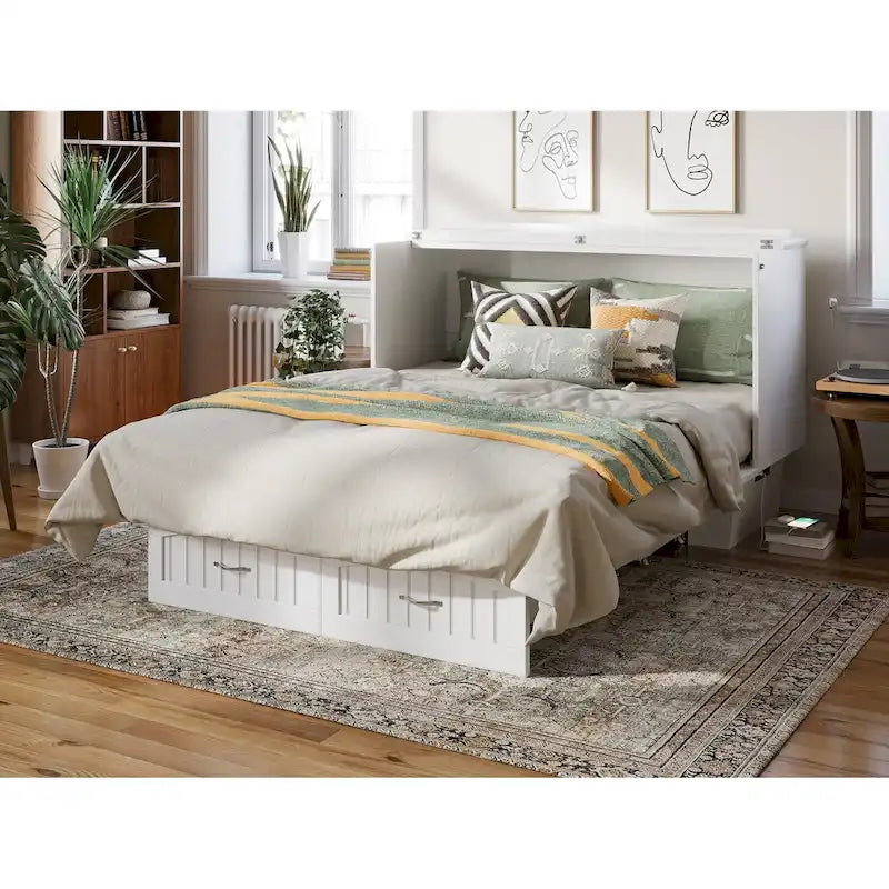 Sydney Queen Solid Wood Murphy Bed Chest with Mattress - image 1