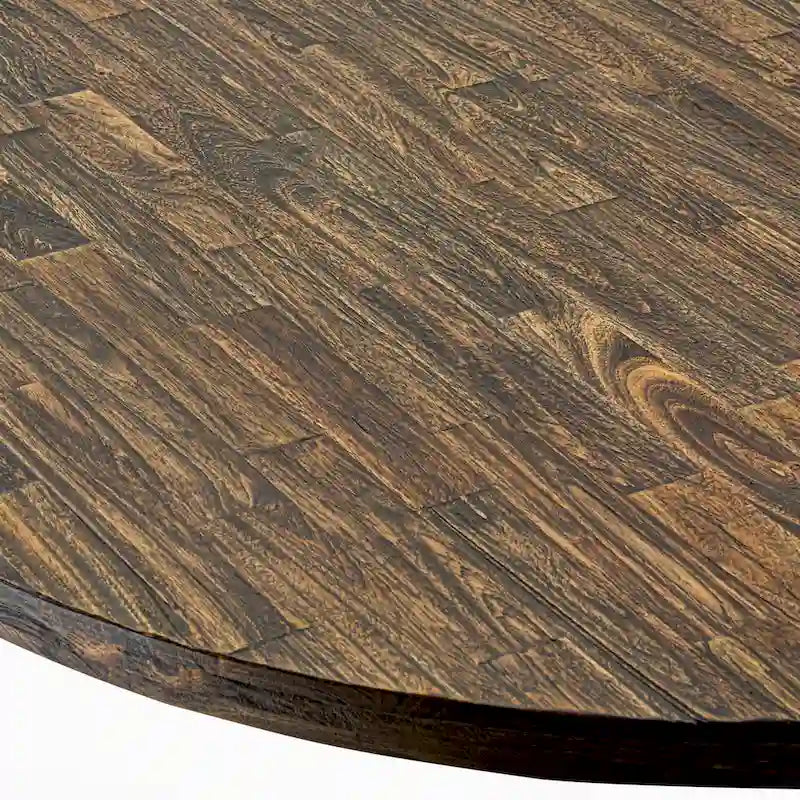 Wood East West Furniture Dining Table Set- a Kitchen Table and Dark Khaki Linen Fabric Chairs, Distressed Jacobean (Pieces Option) - image 10