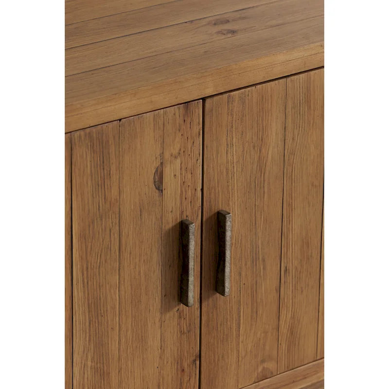 Wood Aurelle Home Modima Rustic Rounded Edge Entertainment Center - image 6