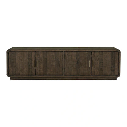 Wood Aurelle Home Modima Rustic Rounded Edge Entertainment Center - image 10