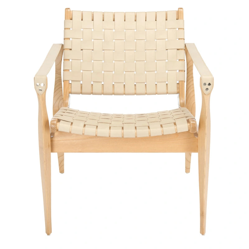 Wood Couture Zenica Leather Safari Chair - 24.5 W x 30 L x 30 H - 25W x 30D x 30H - image 7