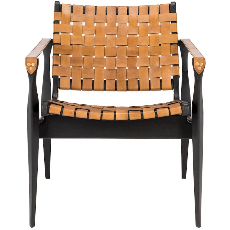 Wood Couture Zenica Leather Safari Chair - 24.5 W x 30 L x 30 H - 25W x 30D x 30H - image 11