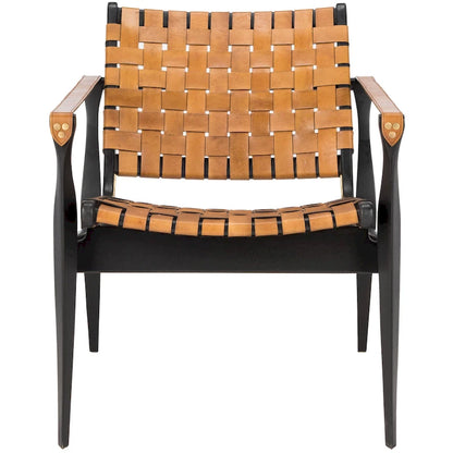 Wood Couture Zenica Leather Safari Chair - 24.5 W x 30 L x 30 H - 25W x 30D x 30H - image 11