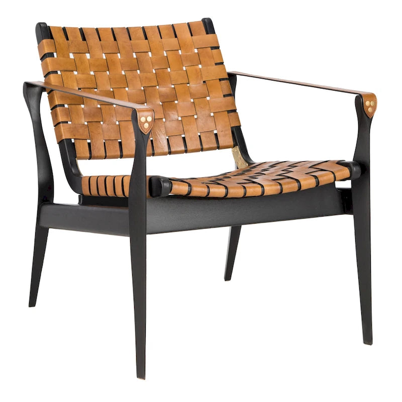 Wood Couture Zenica Leather Safari Chair - 24.5 W x 30 L x 30 H - 25W x 30D x 30H - image 13