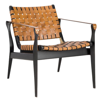 Wood Couture Zenica Leather Safari Chair - 24.5 W x 30 L x 30 H - 25W x 30D x 30H - image 13