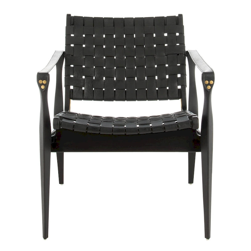 Wood Couture Zenica Leather Safari Chair - 24.5 W x 30 L x 30 H - 25W x 30D x 30H - image 15