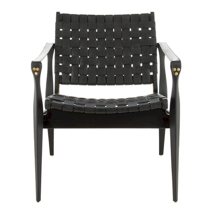 Wood Couture Zenica Leather Safari Chair - 24.5 W x 30 L x 30 H - 25W x 30D x 30H - image 15