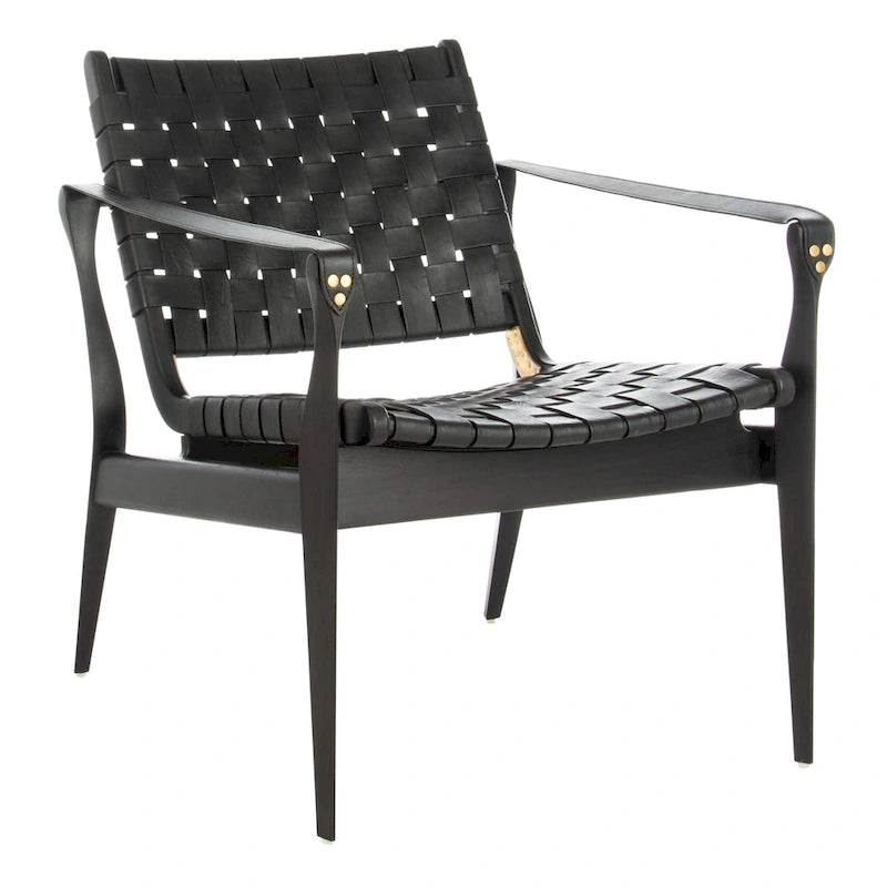 Wood Couture Zenica Leather Safari Chair - 24.5 W x 30 L x 30 H - 25W x 30D x 30H - image 17