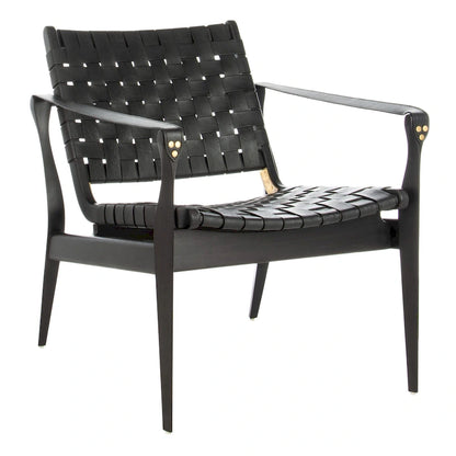 Wood Couture Zenica Leather Safari Chair - 24.5 W x 30 L x 30 H - 25W x 30D x 30H - image 17