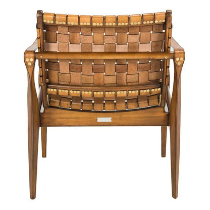 Wood Couture Zenica Leather Safari Chair - 24.5 W x 30 L x 30 H - 25W x 30D x 30H - image 19