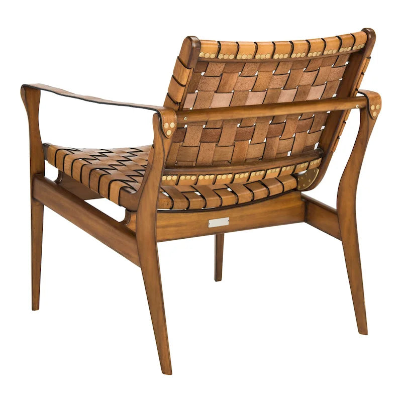 Wood Couture Zenica Leather Safari Chair - 24.5 W x 30 L x 30 H - 25W x 30D x 30H - image 20