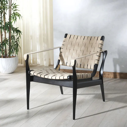 Wood Couture Zenica Leather Safari Chair - 24.5 W x 30 L x 30 H - 25W x 30D x 30H - image 23