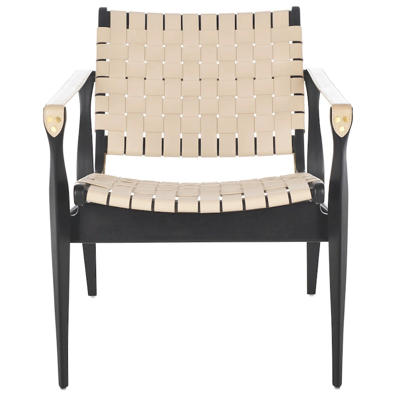 Wood Couture Zenica Leather Safari Chair - 24.5 W x 30 L x 30 H - 25W x 30D x 30H - image 24
