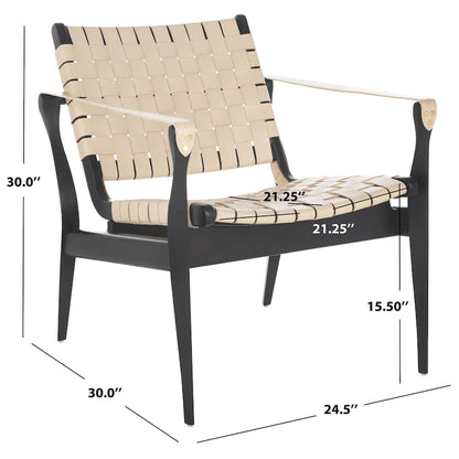 Wood Couture Zenica Leather Safari Chair - 24.5 W x 30 L x 30 H - 25W x 30D x 30H - image 25