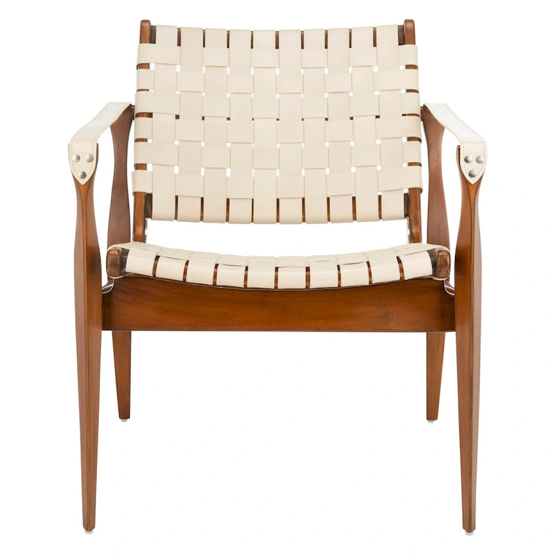 Wood Couture Zenica Leather Safari Chair - 24.5 W x 30 L x 30 H - 25W x 30D x 30H - image 30