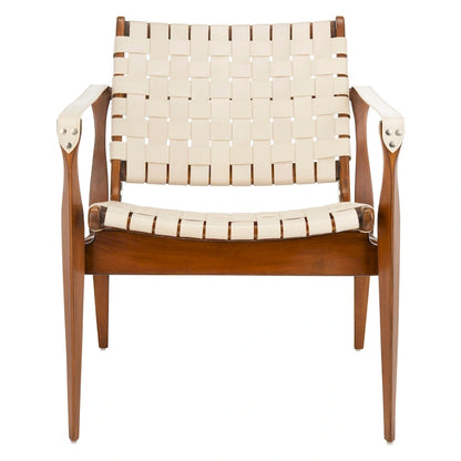 Wood Couture Zenica Leather Safari Chair - 24.5 W x 30 L x 30 H - 25W x 30D x 30H - image 30