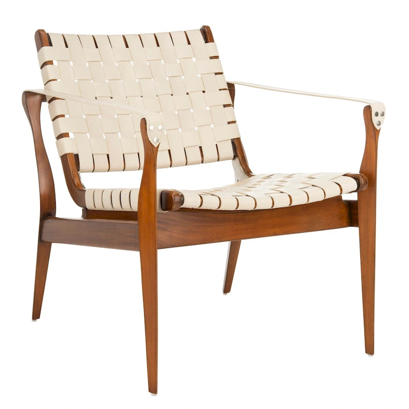 Wood Couture Zenica Leather Safari Chair - 24.5 W x 30 L x 30 H - 25W x 30D x 30H - image 32
