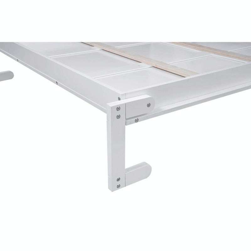 Engineered Wood Queen Size Murphy Bed with Shelves and LED Lights - image 10