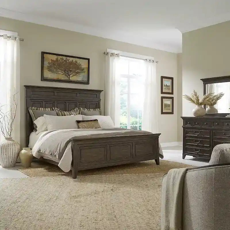 Wood Paradise Valley Saddle Brown Panel Bed Frame - 2 Size Options - image 2