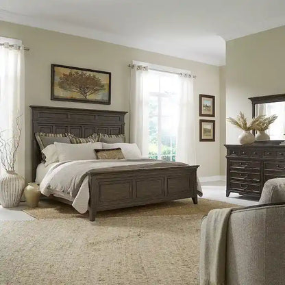 Wood Paradise Valley Saddle Brown Panel Bed Frame - 2 Size Options - image 2