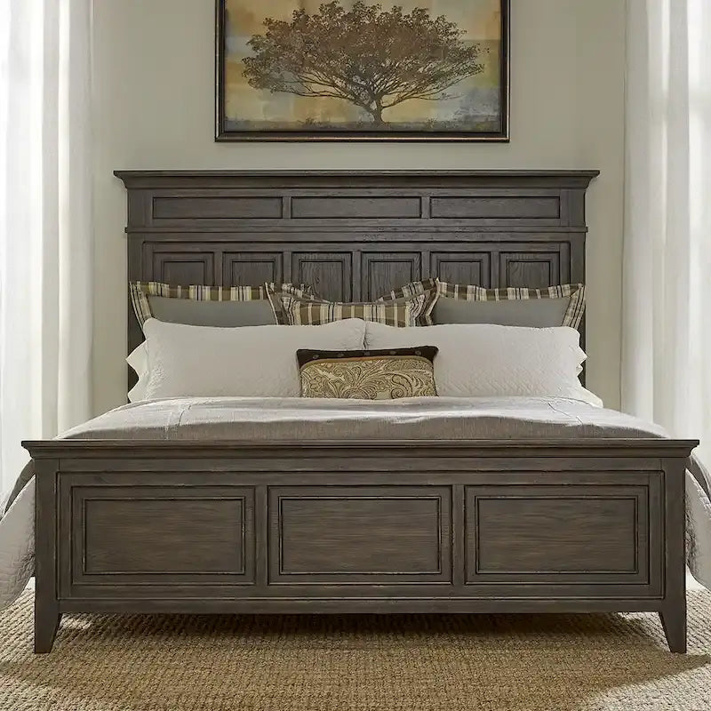 Wood Paradise Valley Saddle Brown Panel Bed Frame - 2 Size Options - image 5