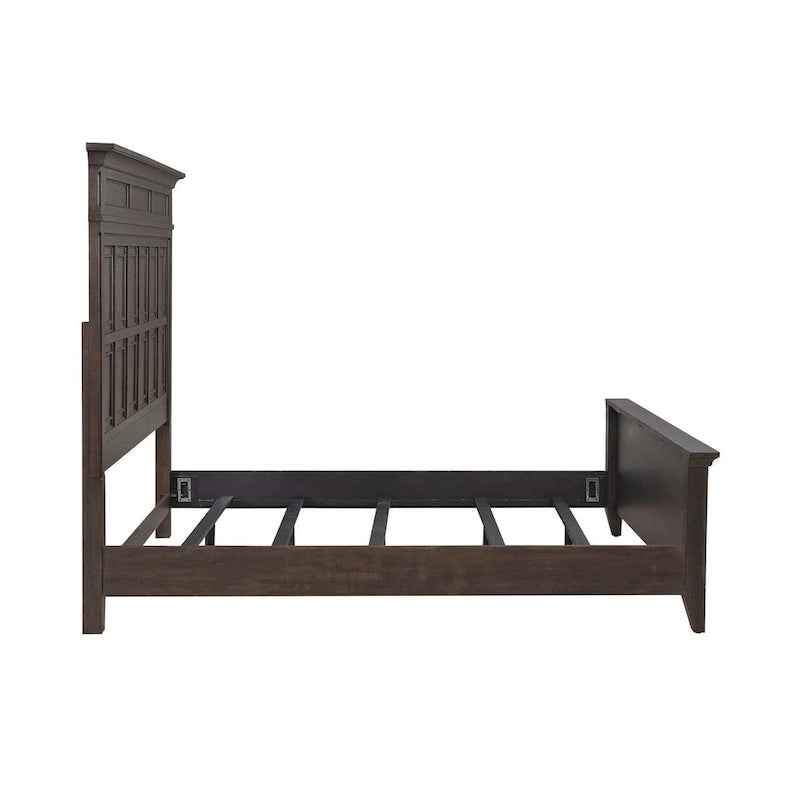 Wood Paradise Valley Saddle Brown Panel Bed Frame - 2 Size Options - image 8