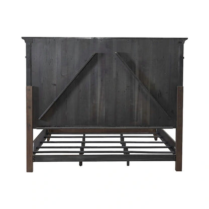 Wood Paradise Valley Saddle Brown Panel Bed Frame - 2 Size Options - image 9