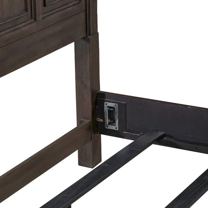 Wood Paradise Valley Saddle Brown Panel Bed Frame - 2 Size Options - image 10