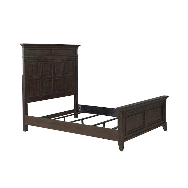Wood Paradise Valley Saddle Brown Panel Bed Frame - 2 Size Options - image 12