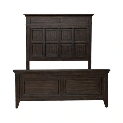 Wood Paradise Valley Saddle Brown Panel Bed Frame - 2 Size Options - image 13