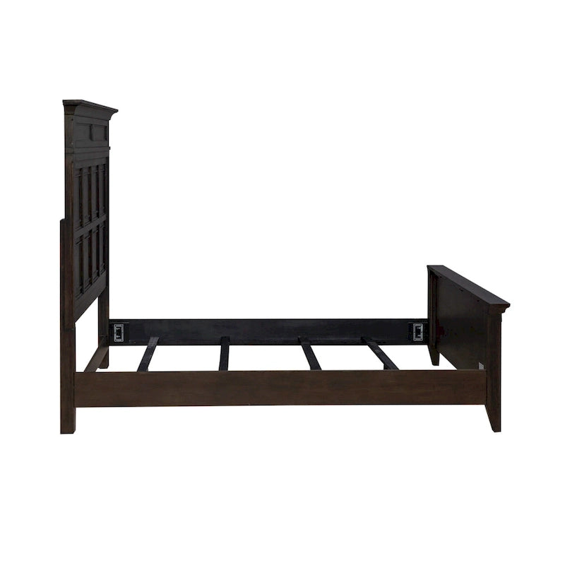 Wood Paradise Valley Saddle Brown Panel Bed Frame - 2 Size Options - image 14