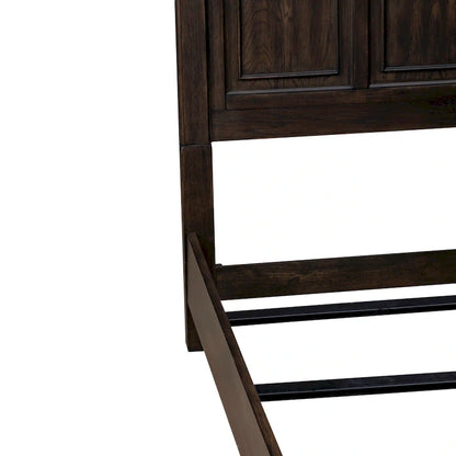 Wood Paradise Valley Saddle Brown Panel Bed Frame - 2 Size Options - image 16