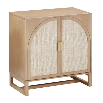 Engineered Wood Paxton Boho Wood Storage Cabinet with Doors, Small Storage Cabinet or TV Stand with Rattan Door Details - image 33
