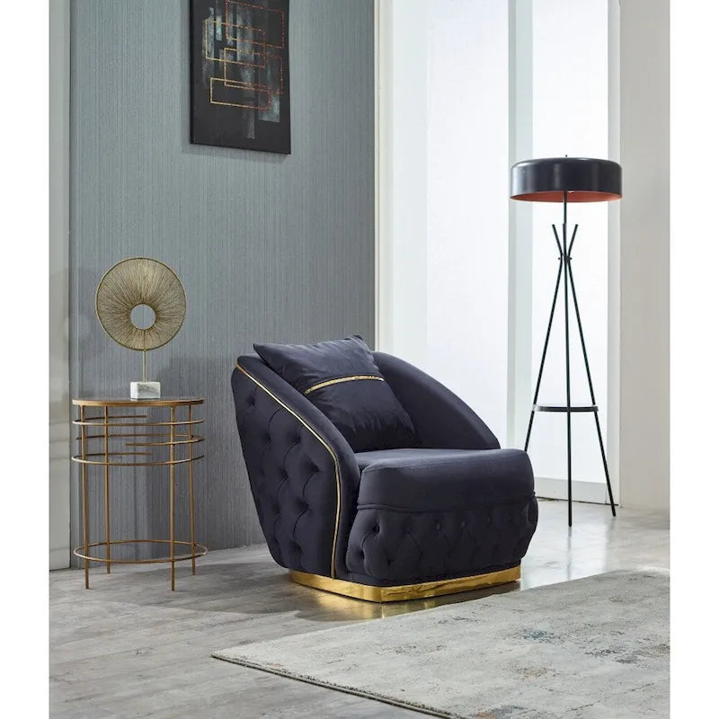 Ashlee 3-Pieces One Sofa One Loveseat One Chair Living Room Set, Tufted Back - image 6