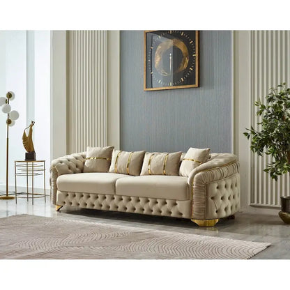 Ashlee 3-Pieces One Sofa One Loveseat One Chair Living Room Set, Tufted Back - image 8