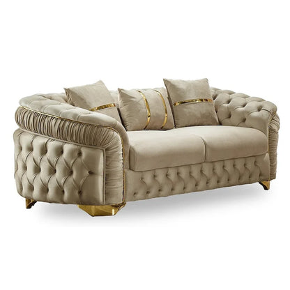 Ashlee 3-Pieces One Sofa One Loveseat One Chair Living Room Set, Tufted Back - image 9