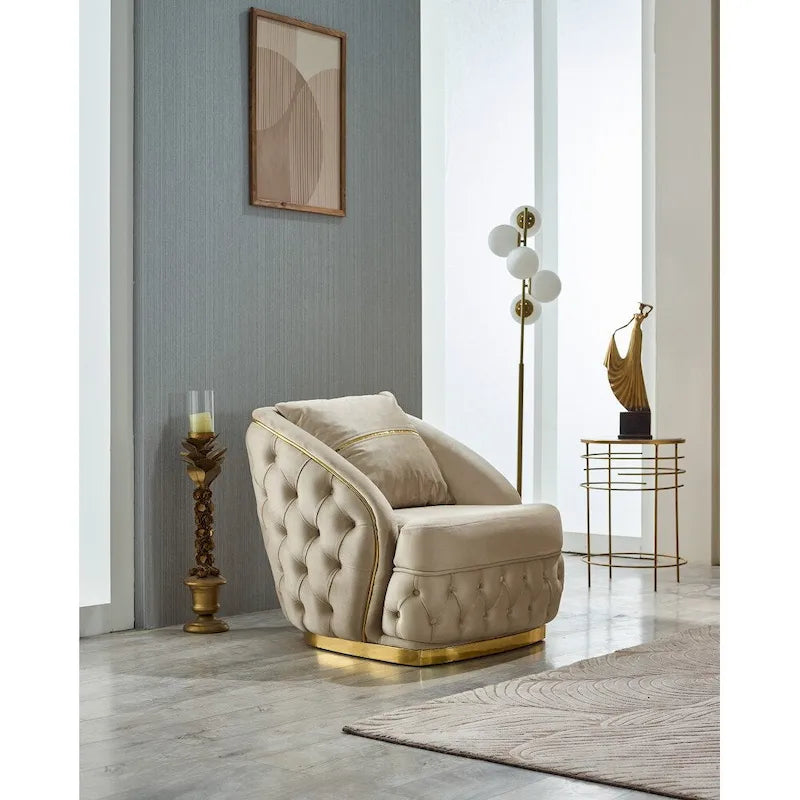 Ashlee 3-Pieces One Sofa One Loveseat One Chair Living Room Set, Tufted Back - image 11