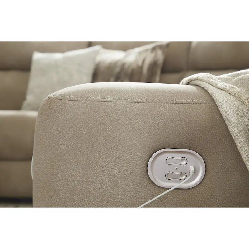 Metal Signature Design by Next-Gen DuraPella Beige Power Recliner - image 10