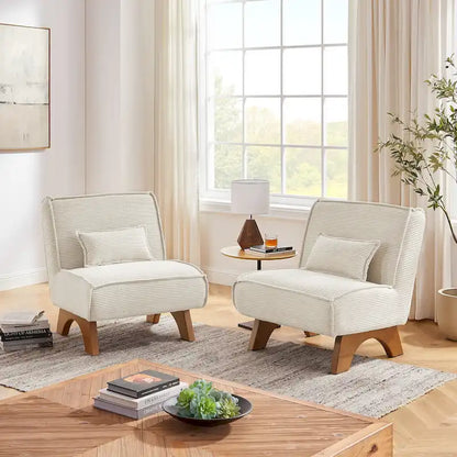 Wood Art Leon Set of 2 Polyester Accent Chair
