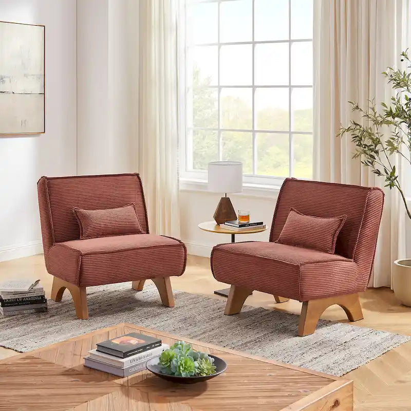 Wood Art Leon Set of 2 Polyester Accent Chair - image 4