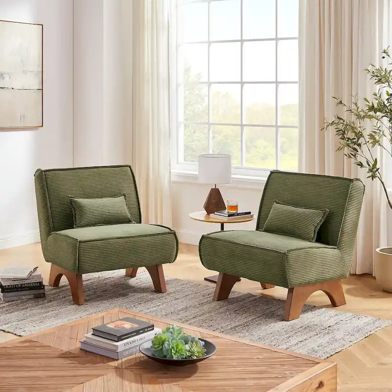 Wood Art Leon Set of 2 Polyester Accent Chair - image 6