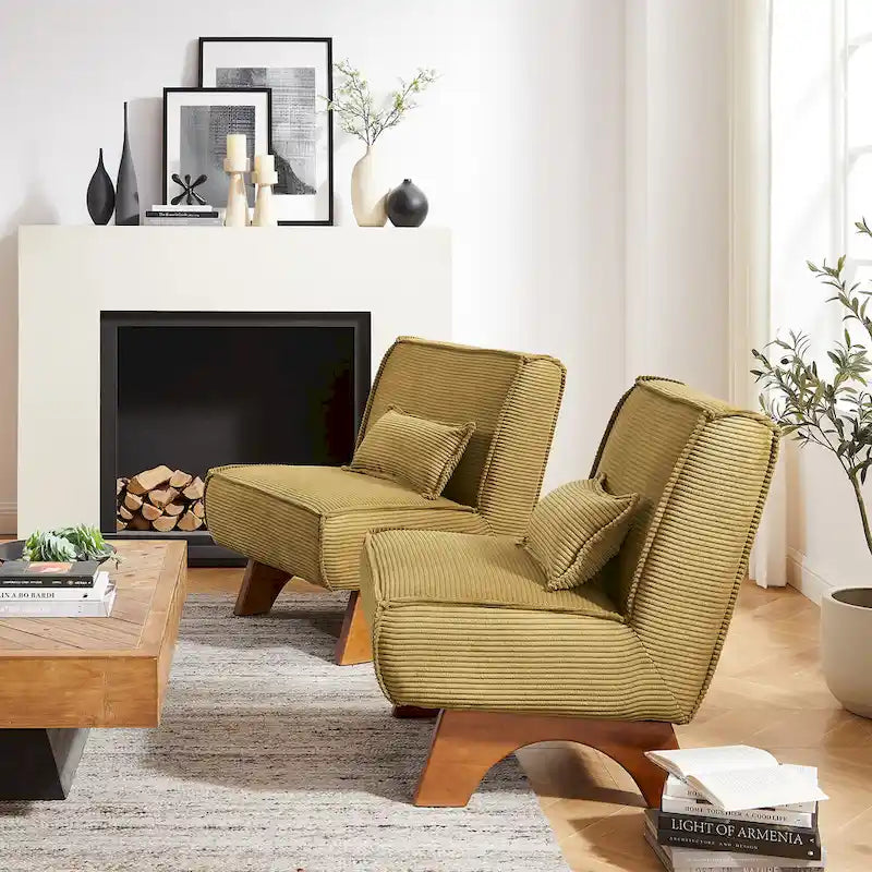 Wood Art Leon Set of 2 Polyester Accent Chair - image 11