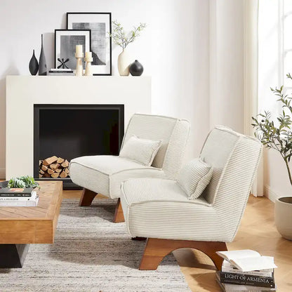 Wood Art Leon Set of 2 Polyester Accent Chair - image 15